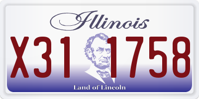 IL license plate X311758