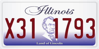 IL license plate X311793
