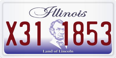 IL license plate X311853
