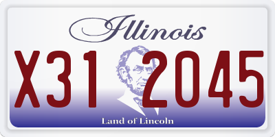 IL license plate X312045