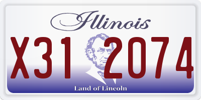 IL license plate X312074