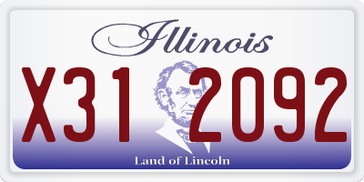 IL license plate X312092