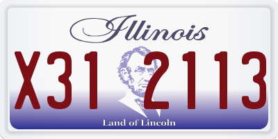 IL license plate X312113