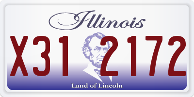 IL license plate X312172