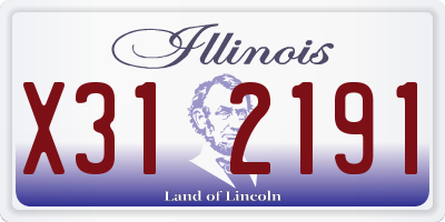 IL license plate X312191