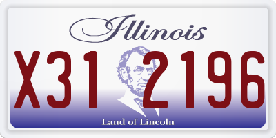 IL license plate X312196