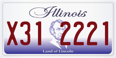 IL license plate X312221