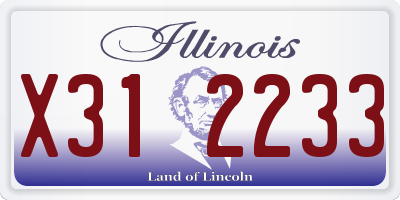 IL license plate X312233