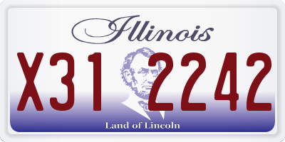 IL license plate X312242