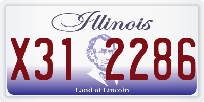 IL license plate X312286