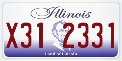 IL license plate X312331