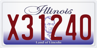 IL license plate X31240