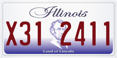IL license plate X312411