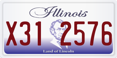 IL license plate X312576