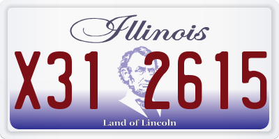 IL license plate X312615