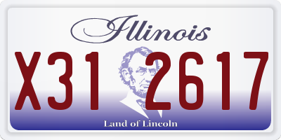 IL license plate X312617