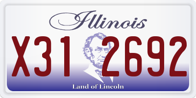 IL license plate X312692