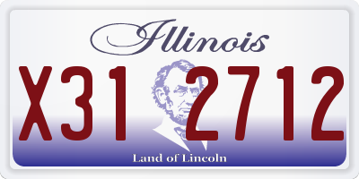 IL license plate X312712