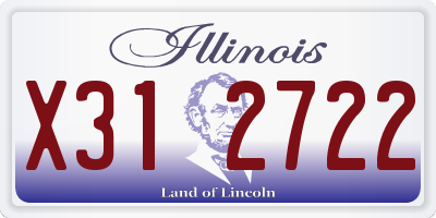 IL license plate X312722