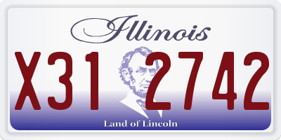 IL license plate X312742