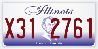 IL license plate X312761