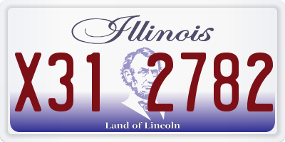 IL license plate X312782