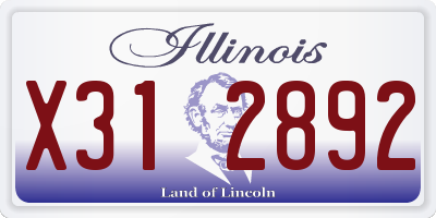 IL license plate X312892