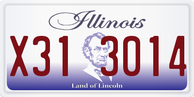 IL license plate X313014