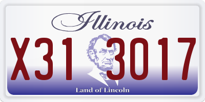 IL license plate X313017