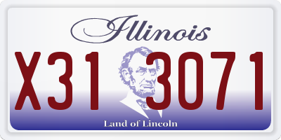 IL license plate X313071