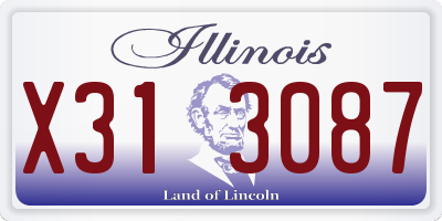 IL license plate X313087