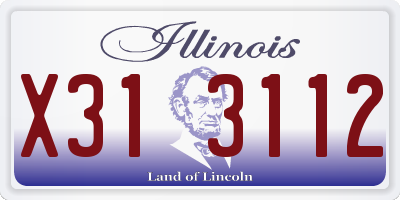 IL license plate X313112