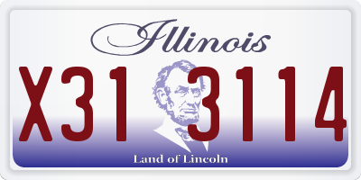 IL license plate X313114