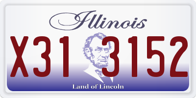 IL license plate X313152
