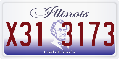 IL license plate X313173