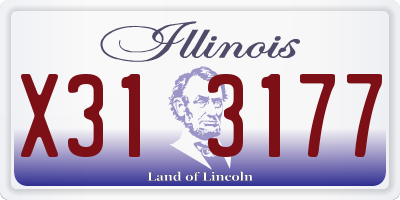 IL license plate X313177