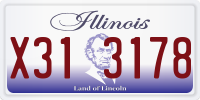 IL license plate X313178