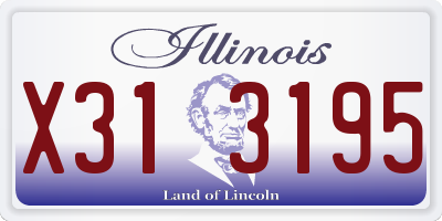 IL license plate X313195