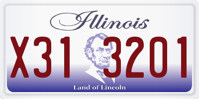 IL license plate X313201