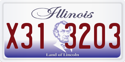 IL license plate X313203