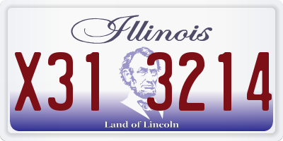 IL license plate X313214