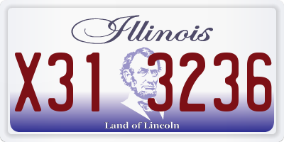 IL license plate X313236