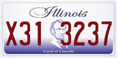 IL license plate X313237