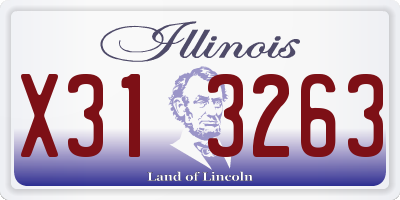 IL license plate X313263