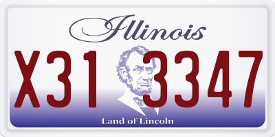 IL license plate X313347