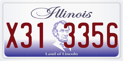 IL license plate X313356