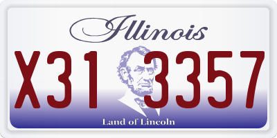 IL license plate X313357