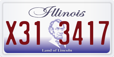 IL license plate X313417