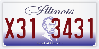 IL license plate X313431