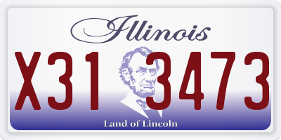 IL license plate X313473